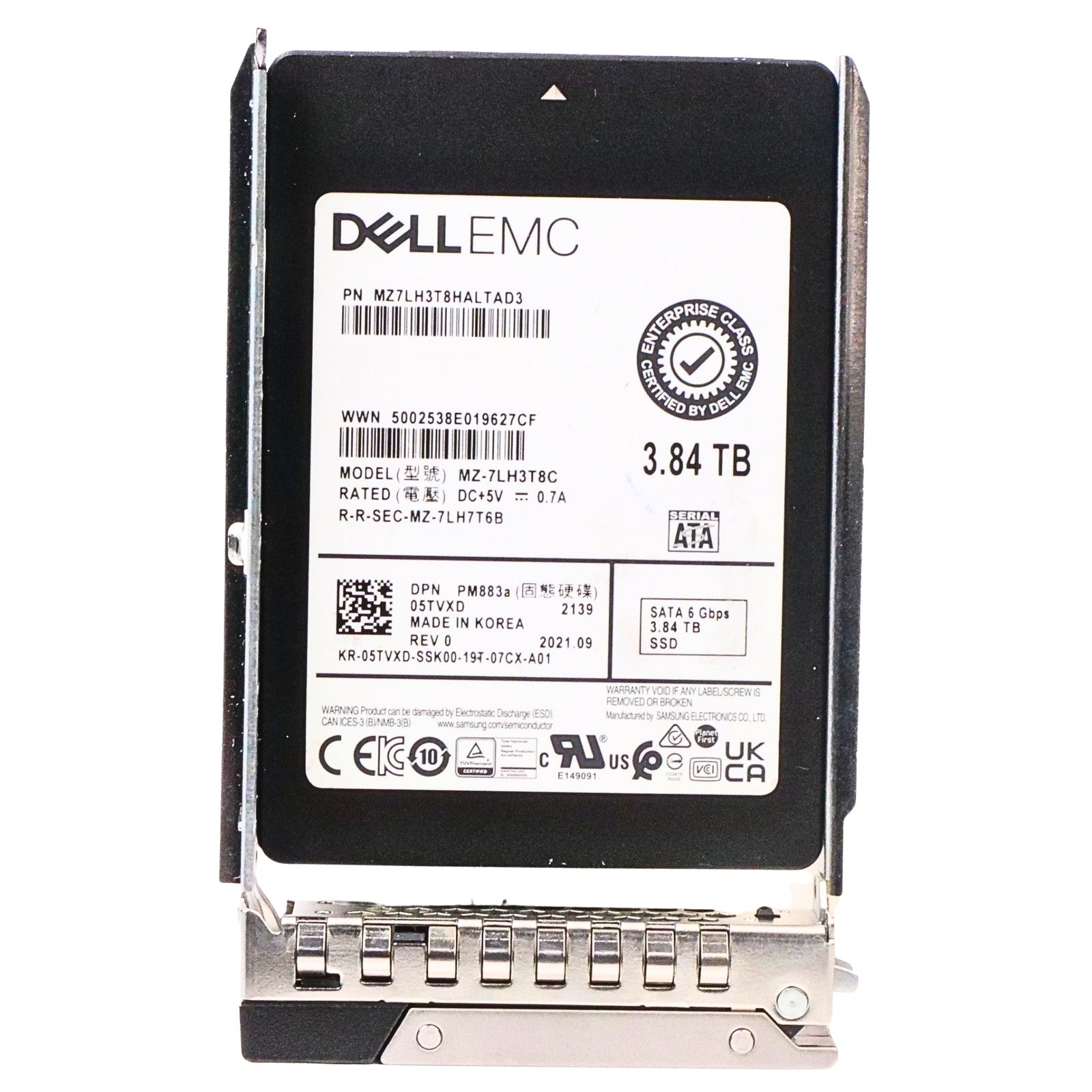 Dell G14 400-BCSW 3.84TB 1 DWPD SATA 6Gb/s 3D TLC 2.5in Recertified SSD