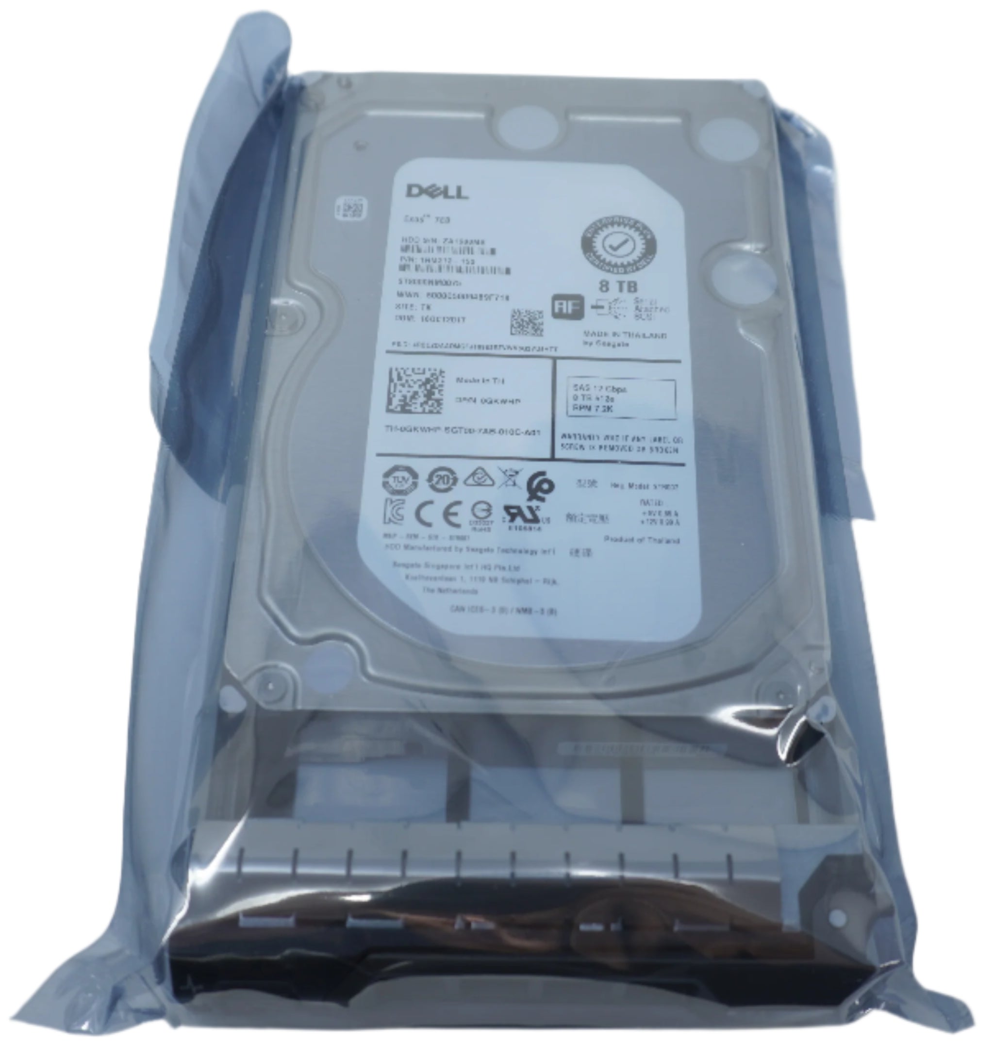 Dell 8TB SAS 7.2k 3.5" 12G 512e Hard Drive GKWHP