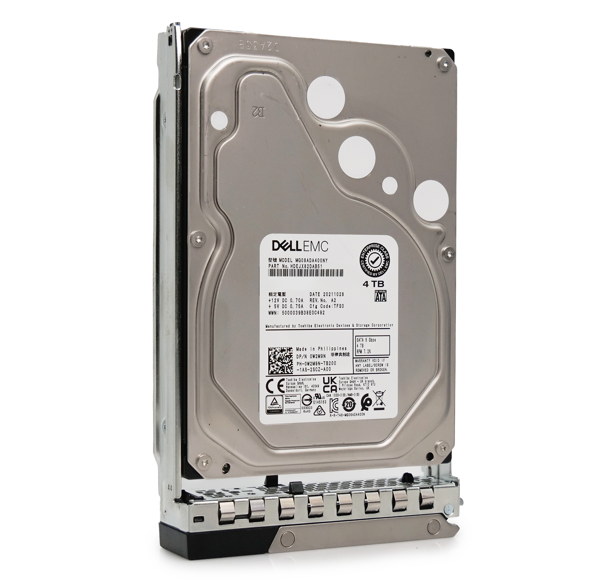Dell G14 MWHY9 4TB 7.2K RPM SATA 6Gb/s 512n 3.5in Hard Drive