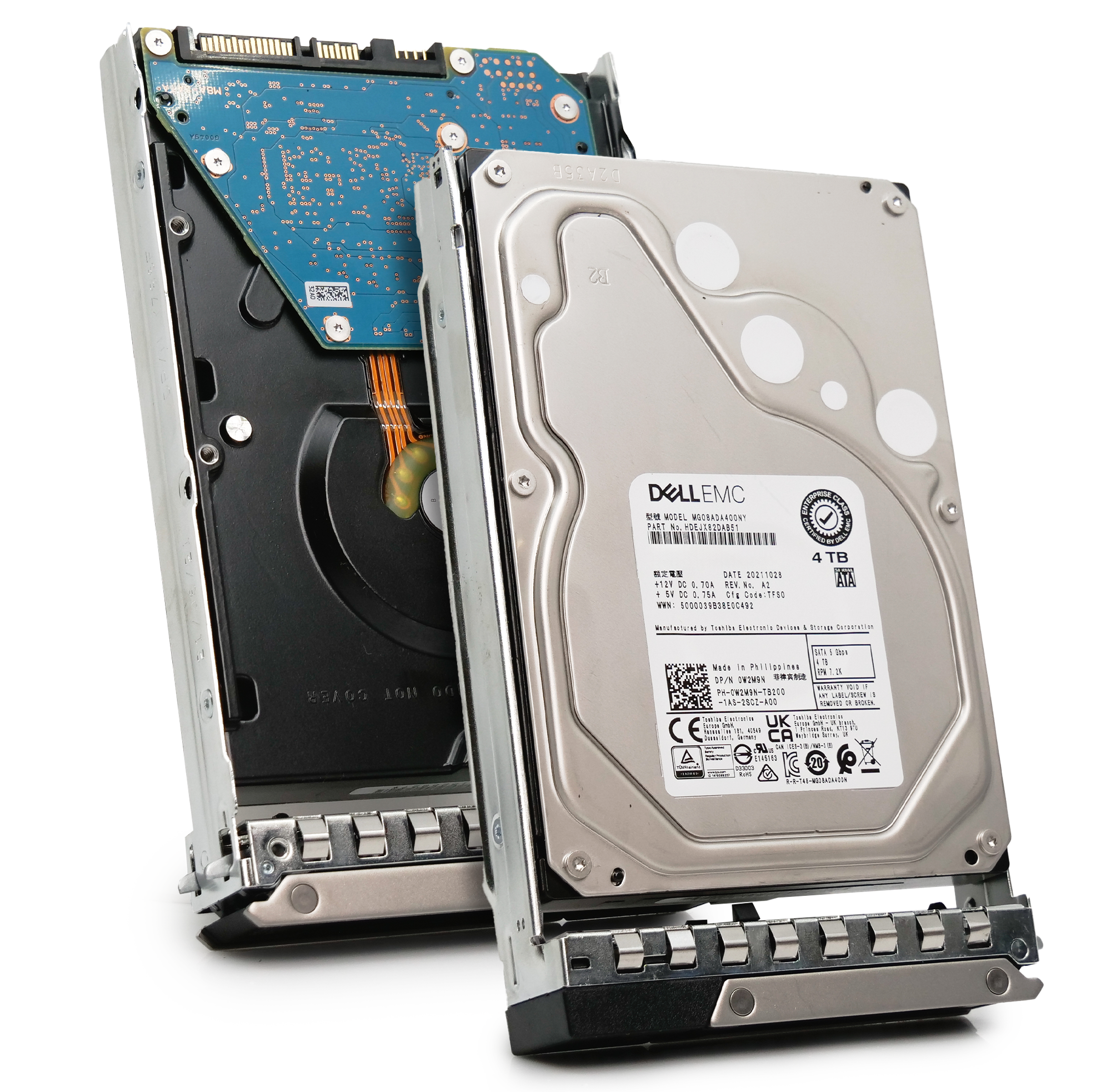 Dell G14 0W2M9N 4TB 7.2K RPM SATA 6Gb/s 512n 3.5in Recertified Hard Drive