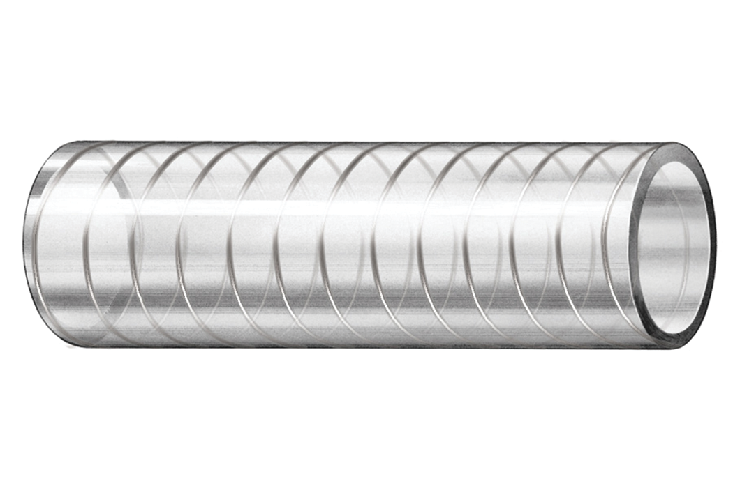 Trident Marine 163-1006 Trident Wire Reinforced Clear PVC Hose (FDA), 1" x 50'
