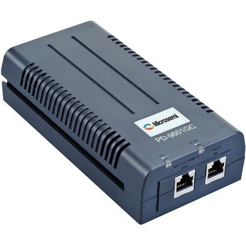 Microsemi 1 port, 90W, IEEE 802.3bt-compliant indoor port PoE midspan - 90-95 W PoE Midspan, Indoor, 1 Gbps Data Rate, AC Input Power, 1 Year Warranty (PD-9601GC/AC-US)