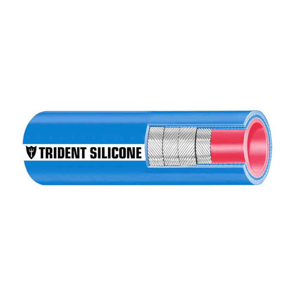 Trident Marine 202V2124 2-1/2" x 36" Blue Silicone Wet Exhaust Hose