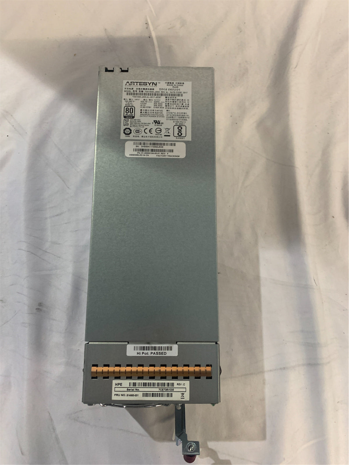 HPE 814665-001 595W ES Power Supply | Alo Tech Solutions