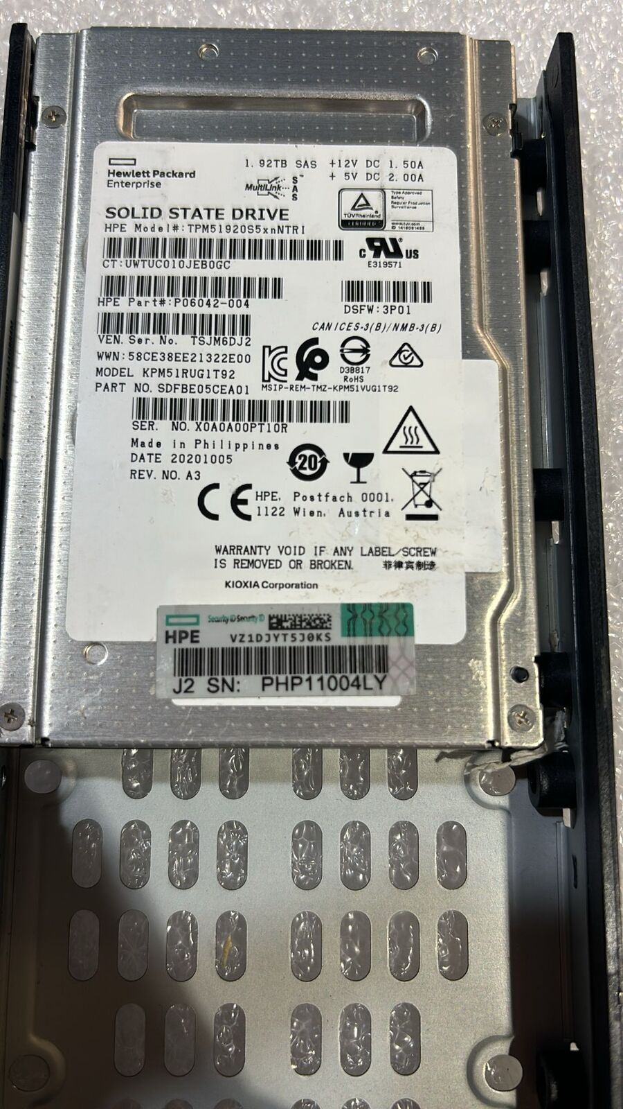 P06042-004 HPE 1.92TB SSD SAS 2.5 Drive P14218-001 P08720-001