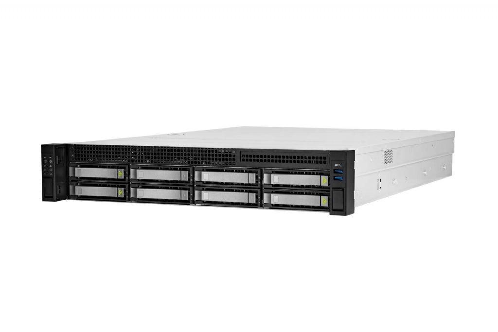 In-Win IW-RS208-07 - 2U Server Chassis with 8x SATA/SAS/NVMe Hot-Swap Bays - Includes 800W CRPS Redundant PSU and Rail Kit
