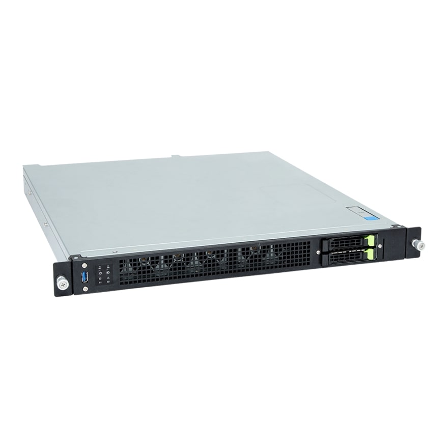 Gigabyte E163-Z30 1U Rackmount Single Socket 4th Gen AMD GENOA Server - Short Depth Edge Platform - 2x Hot-Swap Bays - Redundant PSU