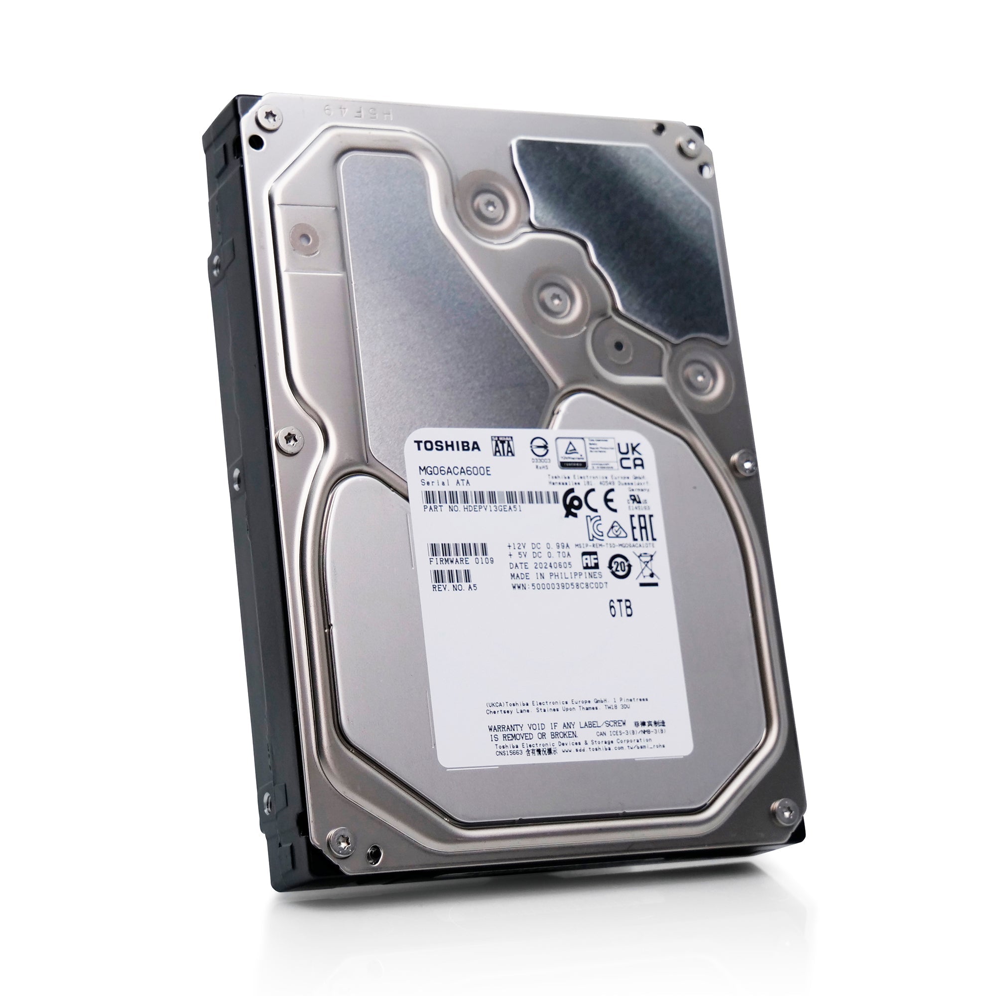 Toshiba MG06 MG06ACA600E 6TB 7.2K RPM SATA 6Gb/s 512e 3.5in Hard Drive