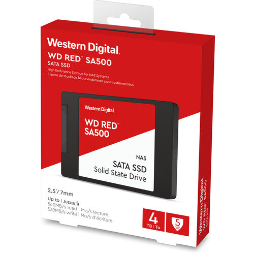 WD 4TB Red SA500 SATA III 2.5" Internal NAS SSD