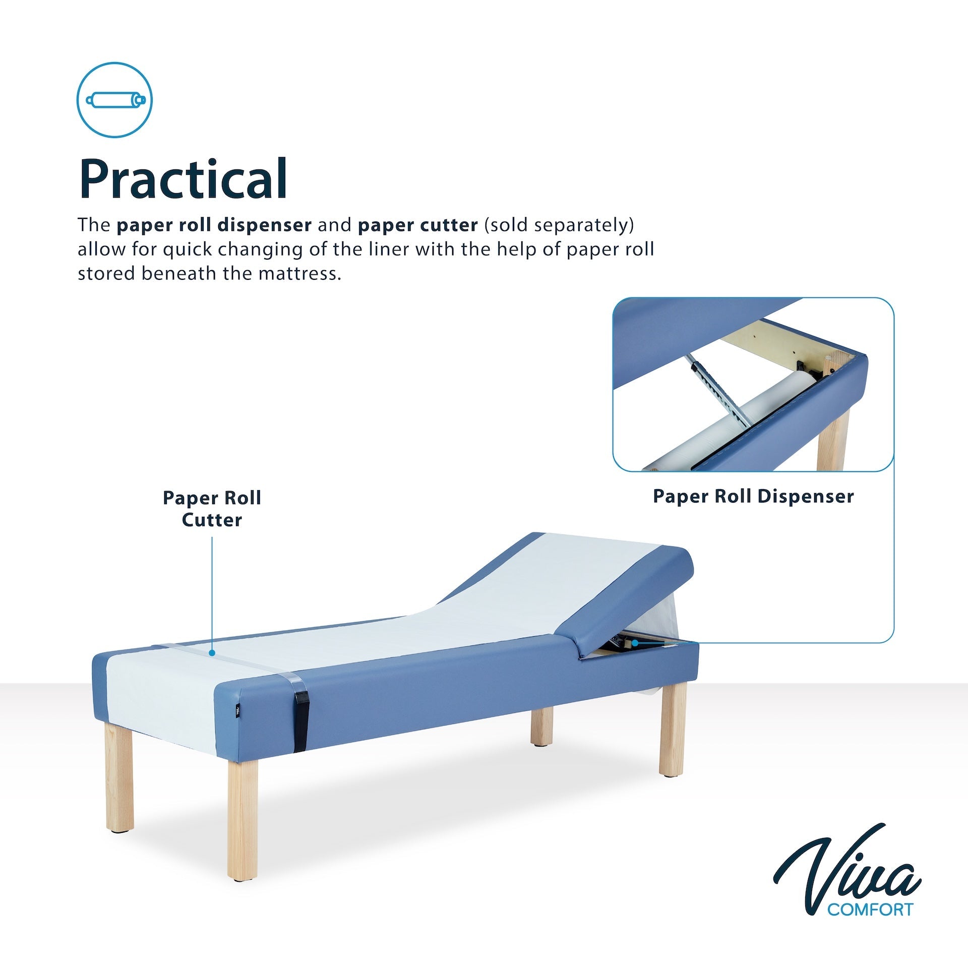 Lucas Recovery Couch w/ Adjustable Headrest & Antimicrobial Upholstery