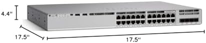 Cisco Catalyst 9200 C9200L-24T-4X Layer 3 Switch - 24 x Gigabit Ethernet Network, 4 x 10 Gigabit Ethernet Uplink - Manageable - Twisted Pair, Optical Fiber - Modular - 3 Layer Supported