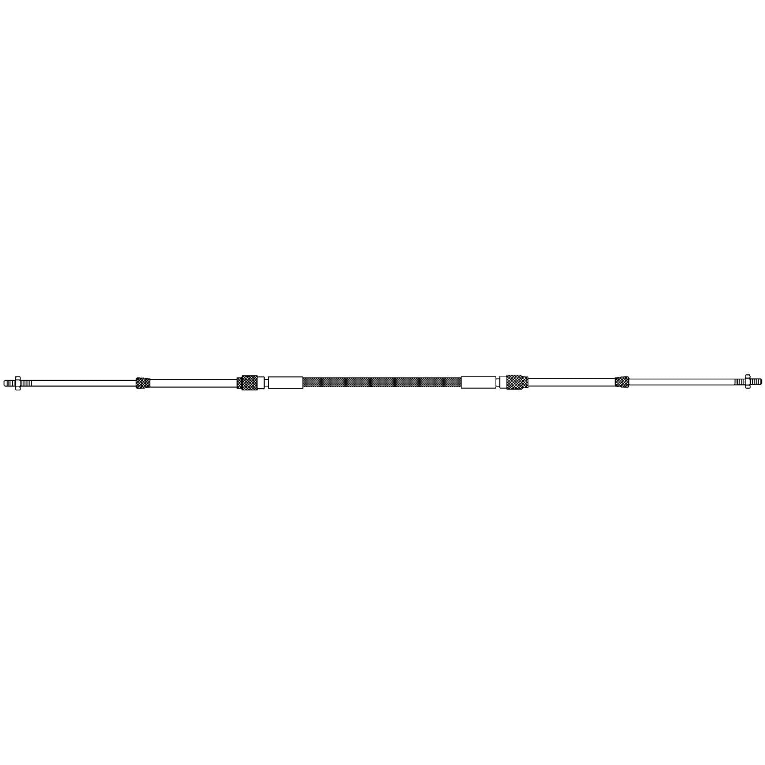 Uflex USA C8X10 Uflex C8X10 UFLEX C8 3300 Type Premium Universal Style Engine, Control Cable 10-32 UNF, 10'