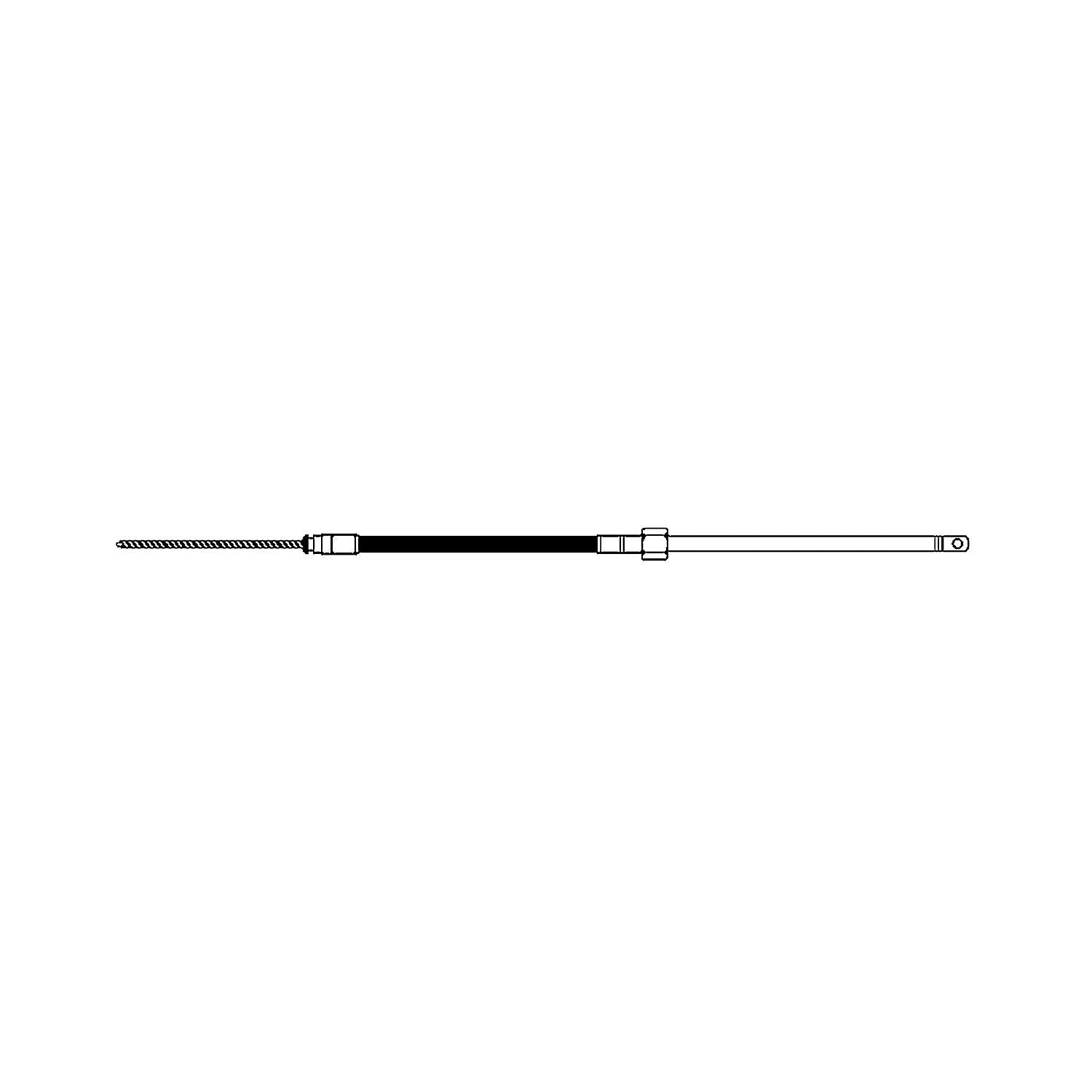 Uflex M66X15 Rotary Steering Cable, Universal QC (Replaces Uflex, Morse 290, Teleflex SSC62), 15'