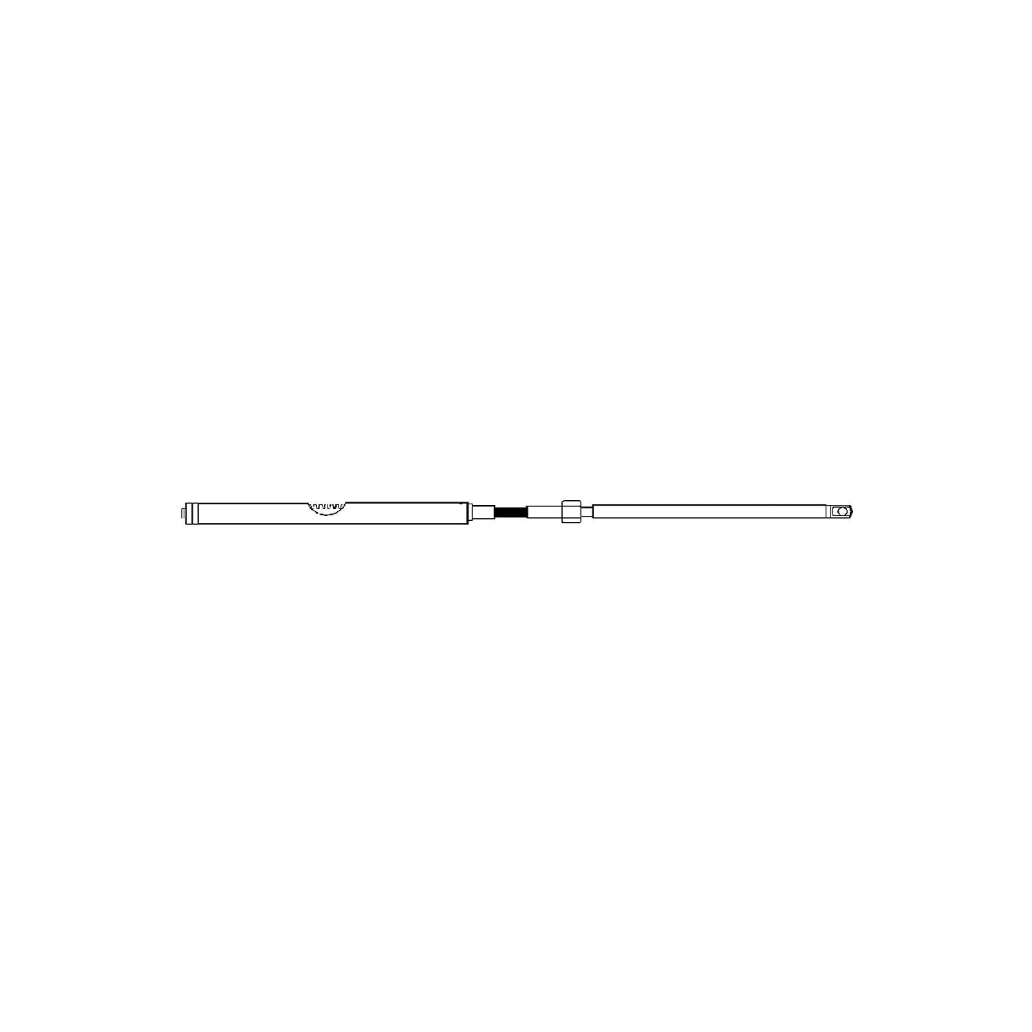 Uflex M86 Universal Rack & Pinion Steering Cable, 11', Replaces Morse Command 200 or Teleflex SSC124