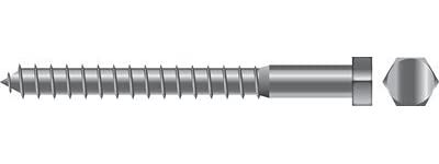 Seachoice SC1281 Lag Screw, 3/8 x 3"