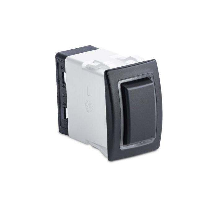 Sierra RK40650G Rocker Switch w/Halo LED Light, ON OFF, DPST, Green