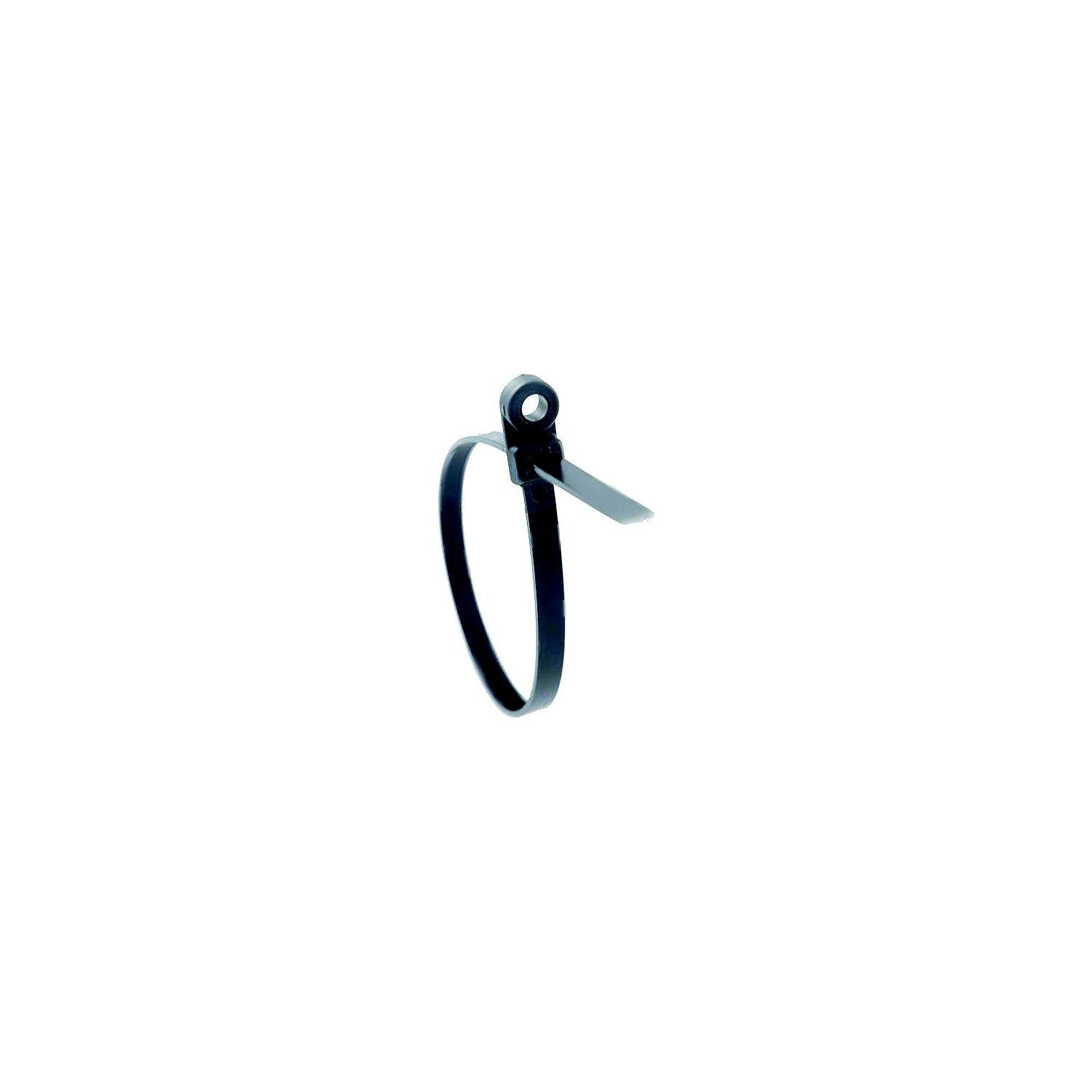 TH Marine 075B-RAD-C-DP Radiused Cable Tie 7-1/2" Black, 100/Pk