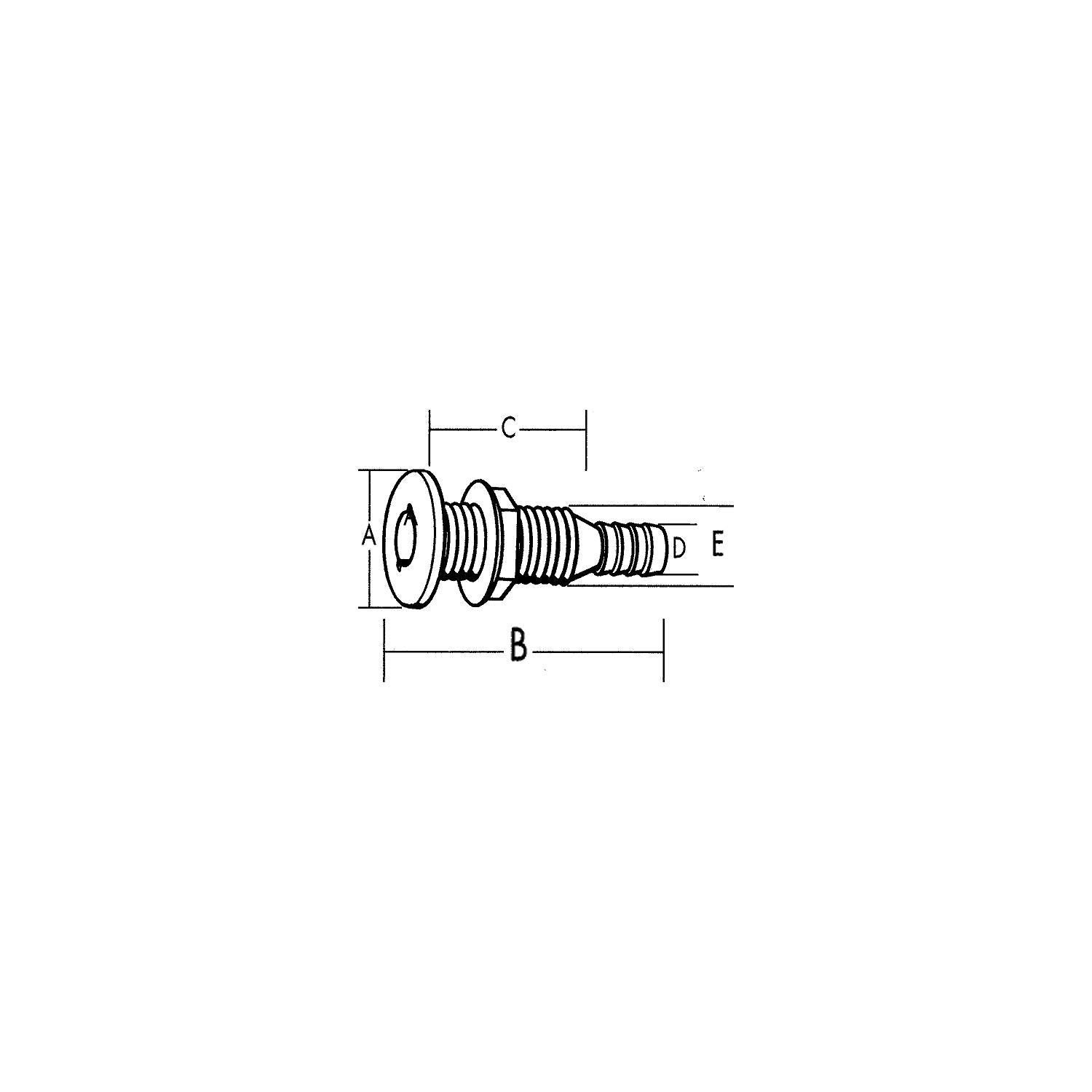 TH Marine TH-1502-DP T-H Marine Straight Thru-Hull Fitting For Hose, White