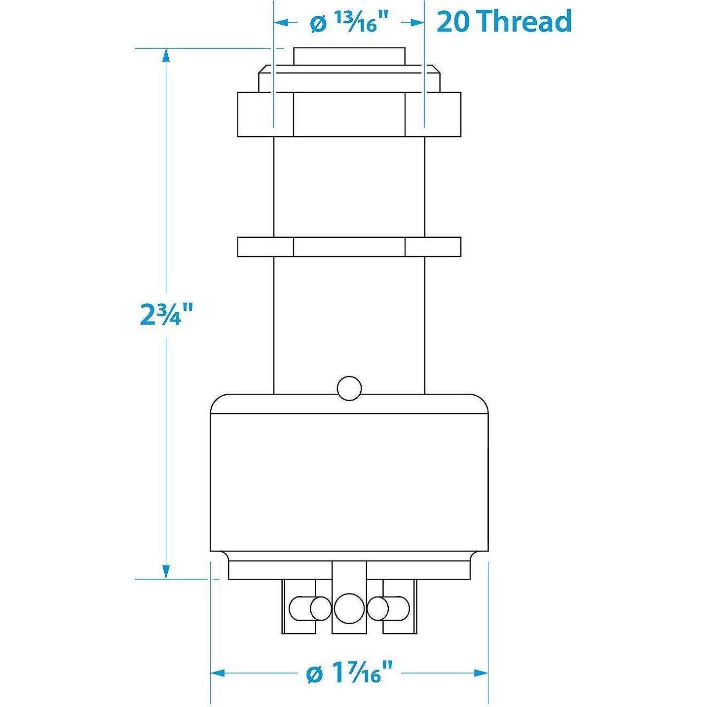 Seachoice 50-11641 3 Position Heavy Duty Ignition Starter Switch