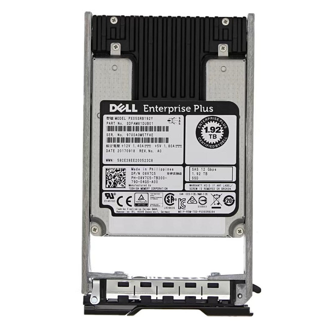 Dell 8V7C5 1.92TB SAS-12Gbps RI 2.5Inch SSD