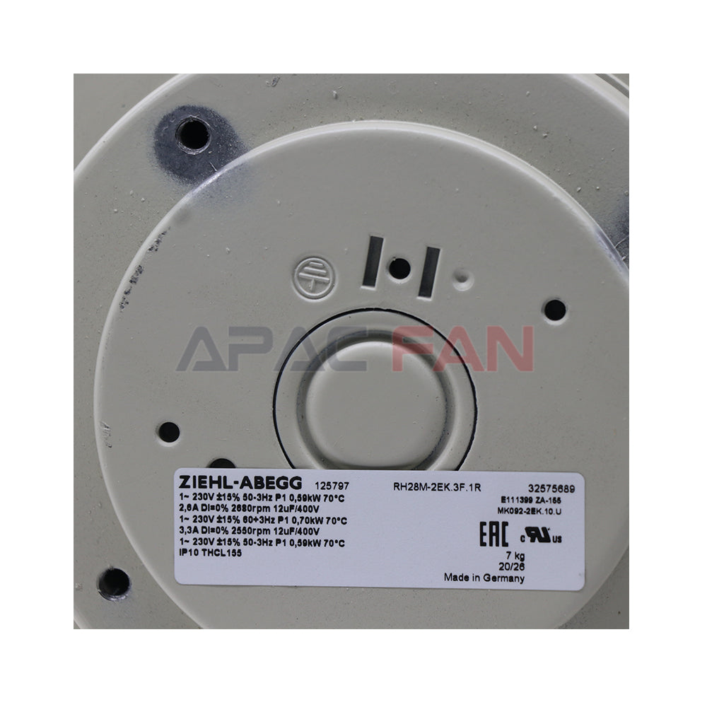 RH28M-2EK.3F.1R ziehl-abegg Centrifugal fan
