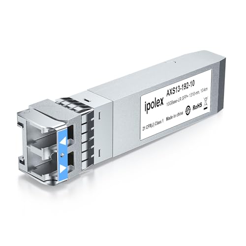 ipolex SFP+ 10GBase LR Singlemode Module, 10G SFP LC 1310nm Fiber Optic Transceiver for Cisco SFP-10G-LR, Ubiquiti UniFi UF-SM-10G, Meraki MA-SFP-10GB-LR, Netgear AXM762, Mikrotik and More, up to 10KM|B01EN33WYK