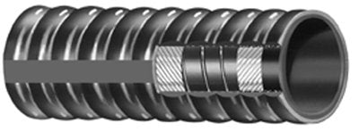 Trident Marine 252-3124 Trident Flex Corrugated Hardwall Exhaust Hose, 3-1/2" x 12.5'