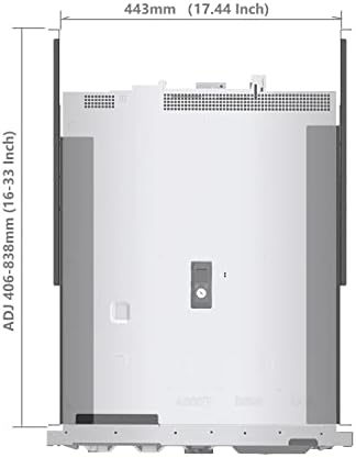 JINGCHENGMEI 1U Universal 4-Post Rack Mount Server Shelf Rails for Dell Compaq HP IBM APC - 16-33 Inches Adjustable Depth-110 lbs Capacity (16-33" Rails)|B0BJYZK269