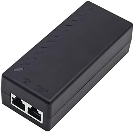 Gigabit PoE+ Injector for Ethernet, 30W 48V with 10/100/1000Mbps & IEEE 802.3af/at Compliance. Extend Network Up to 100M (328 ft) Plug and Play,Black|B0CH2SP1LR