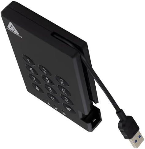 Apricorn 500GB Aegis Padlock USB 3.0 256-bit AES XTS Hardware Encrypted Portable External Hard Drive (A25-3PL256-500)|B007JGB0BQ