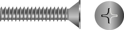 Seachoice SC3404 Phillips Machine Screw Flat Head, 12-24 x 1-1/2"