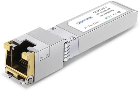 QSFPTEK 10GBASE-T SFP+ to RJ45 Module, 10Gb Copper RJ-45, Mini gbic SFP to Ethernet Network Optical Copper Transceiver Compatible with Dell GP-10GSFP-T, up to 30m|B0BX6G2CT6