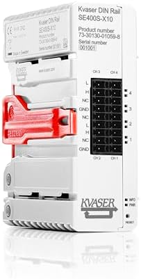 Kvaser DIN Rail SE400S-X10 Multichannel Ethernet to CAN/CAN FD Interface|B0FPZRQFWP