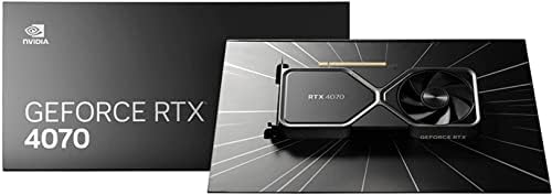 NVIDIA GeForce RTX 4070 Founder's Edition (FE Graphics Card - Titanium and Black (900-1G141-2544-000