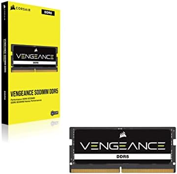 CORSAIR Vengeance SODIMM DDR5 RAM 32GB (1x32GB 4800MHz CL40-40-40-77 1.1V Intel AMD Laptop Notebook Memory - Black (CMSX32GX5M1A4800C40