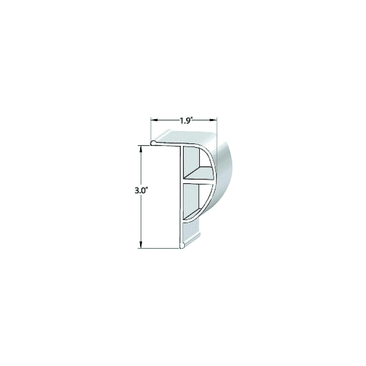 Taylor Made Products 45971 Taylor Made Clearvue Standard P-Shape 10' Vinyl Dock, Edging