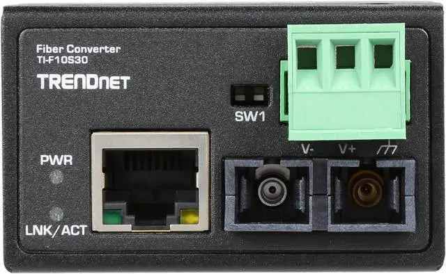 Alt view image 2 of 6 - TRENDnet Hardened Industrial 100Base-FX Single-Mode SC Fiber Converter, (30 km, 18.6 Miles), IP40 Rated Housing, TI-F10S30