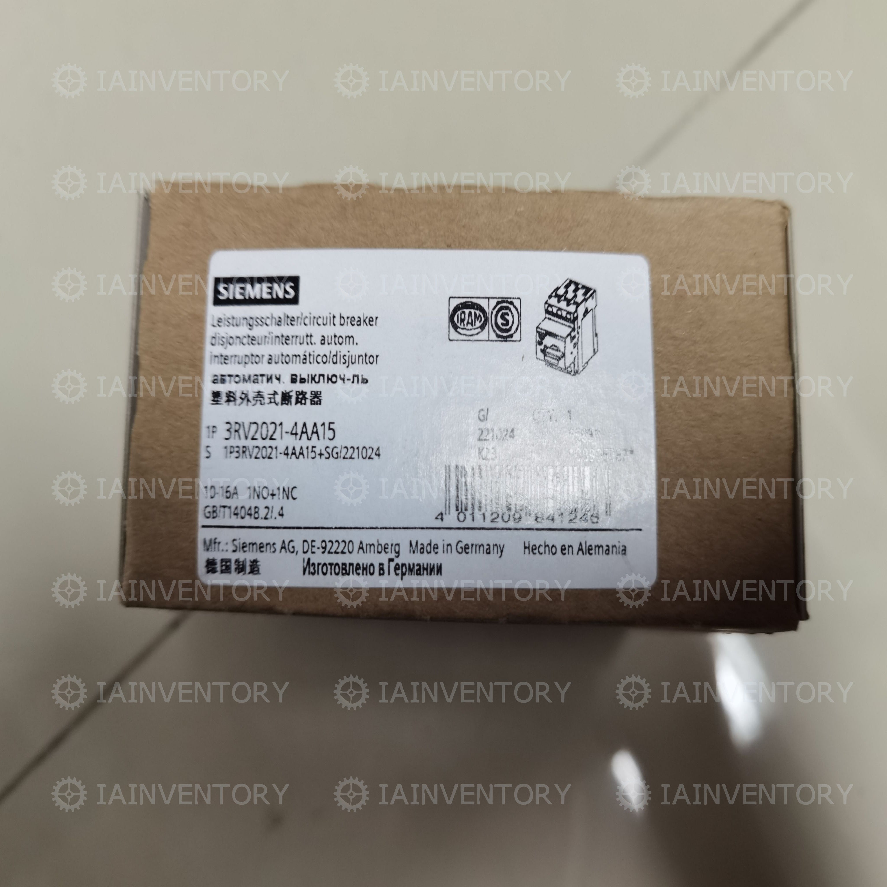 Siemens 3RV2021-4AA15 Circuit Breaker 3RV2 021-4AA15