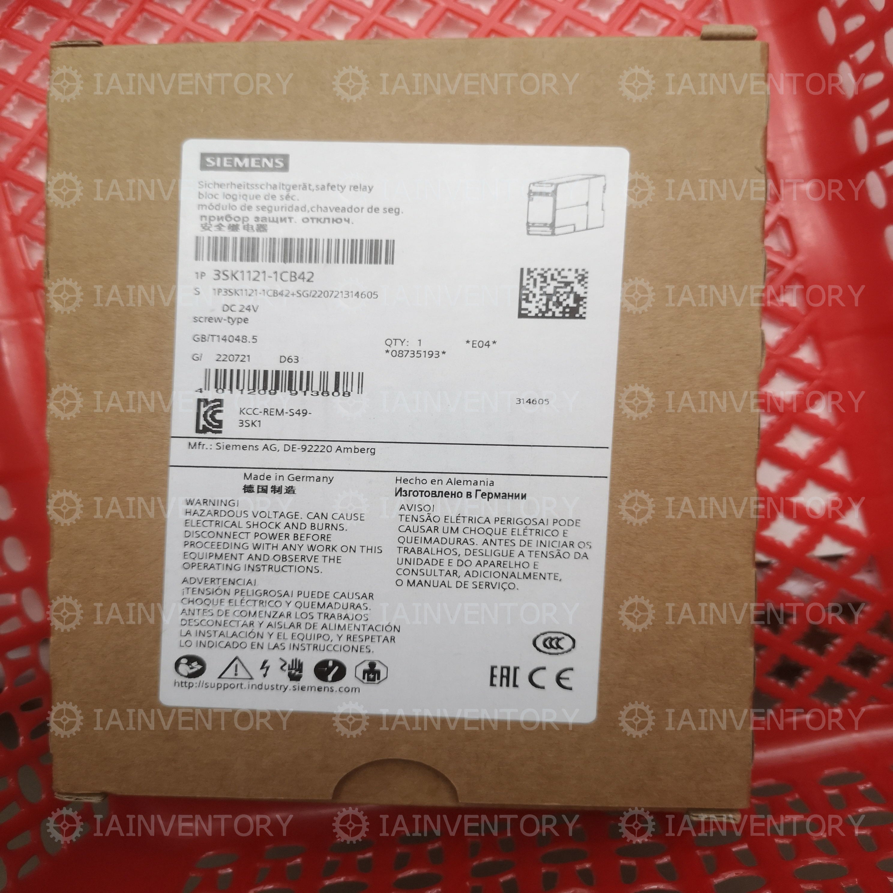Siemens Configurable Safety Relay 3SK1121-1CB42