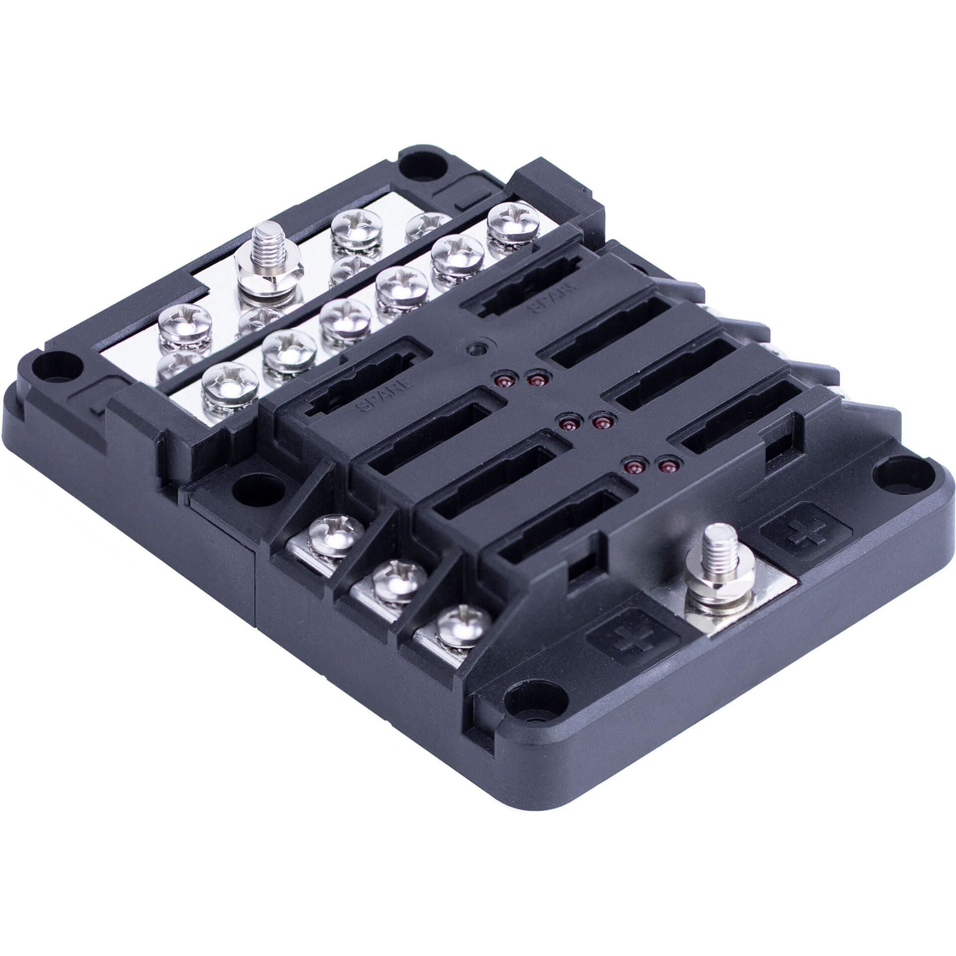Sierra FS40830 408 Series Fuse Block W/bus Bar & Cover, 6-Gang