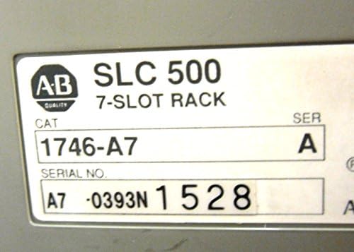 ALLEN BRADLEY SLC 500 1746-A7 SER A 7 SLOT RACK WITH 1746-P2 SER B