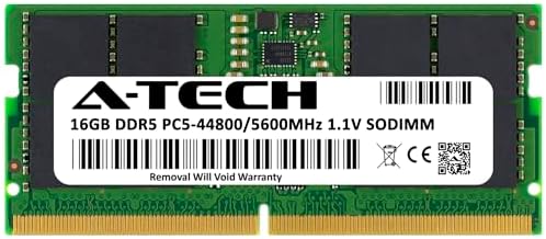 A-Tech 32GB DDR5 4800MHz PC5-38400 CL40 SODIMM 2Rx8 Dual Rank 1.1V Non-ECC Unbuffered SO-DIMM 262-Pin Laptop Computer RAM Memory Upgrade Module|B0B1718KB1
