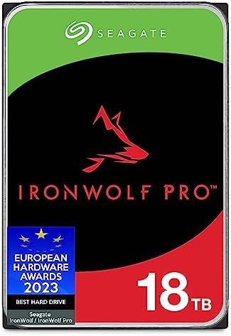Seagate IronWolf Pro 18TB NAS HDD, ST18000NE000 SATA 6Gb/s 3.5" (Renewed)|B0CZM957F3