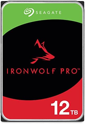 Seagate IronWolf Pro, 12 TB, Enterprise NAS Internal HDD –CMR 3.5 Inch, SATA 6 Gb/s, 7,200 RPM, 256 MB Cache for RAID Network Attached Storage (ST12000NT001)|B0B94KSFTH