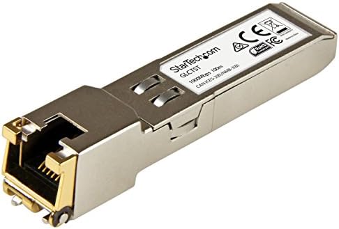 StarTech.com Cisco SFP-GE-T Compatible - Gigabit SFP - 10/100/1000 Mbps - RJ45 Port - 1000Base-T - Copper SFP - GBIC Module|B007UR0CZE