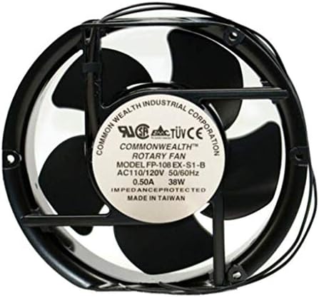 New Commonwealth FP-108 EX-S1-B AC 220/240V 50/60HZ 0.22A 38W Metal Cooling Fan|B07VC82Y3T