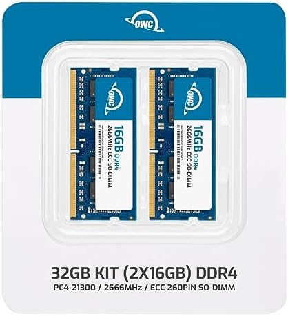 OWC 32GB (2X16GB) DDR4 RAM Compatible with Synology DiskStation DS723+ and DS923+ NAS System 2666MHz PC4-21300 CL19 ECC Unbuffered SODIMM 2Rx8 1.2V Memory Upgrade|B0CCF65QG4