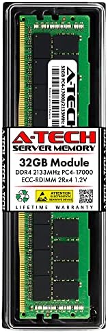 A-Tech 32GB Kit (2x16GB) DDR4 3200MHz PC4-25600 ECC RDIMM 2Rx8 Dual Rank 1.2V ECC Registered DIMM 288-Pin Server & Workstation RAM Memory Upgrade Modules (A-Tech Enterprise Series)|B0BPN6TWVB