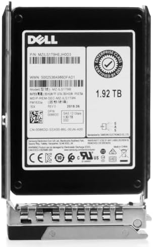 Dell 1.92TB SAS 12Gb/s 3D TLC V-NAND 2.5in Enterprise PowerEdge Read-Intensive SSD for: R440 R750 R450 T150 R470 T560 T40 R250 R740 R640 T550 T350 R540 R840 ME4024 R650XS 0FDVMH G16 (Renewed