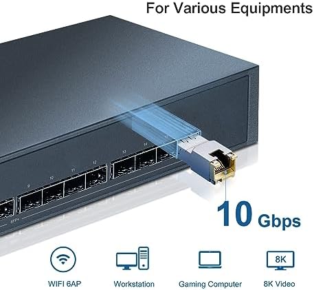 10G LR SFP+ Module, 10GBASE-LR Gigabit Ethernet Optic Transceiver, 10GbE Network MINI GBIC, SMF 1310nm 10km DDM LC Single-Mode for Cisco SFP-10G-LR, Mikrotik S-31DLC20D and Other Open Switch|B07QXP6YW5